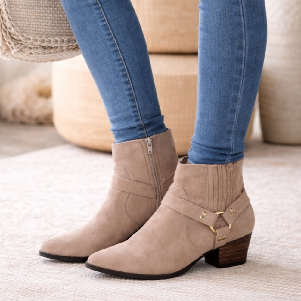 Modern Rush NEW Marta Modern Western Boho Harness Booties 7.5M